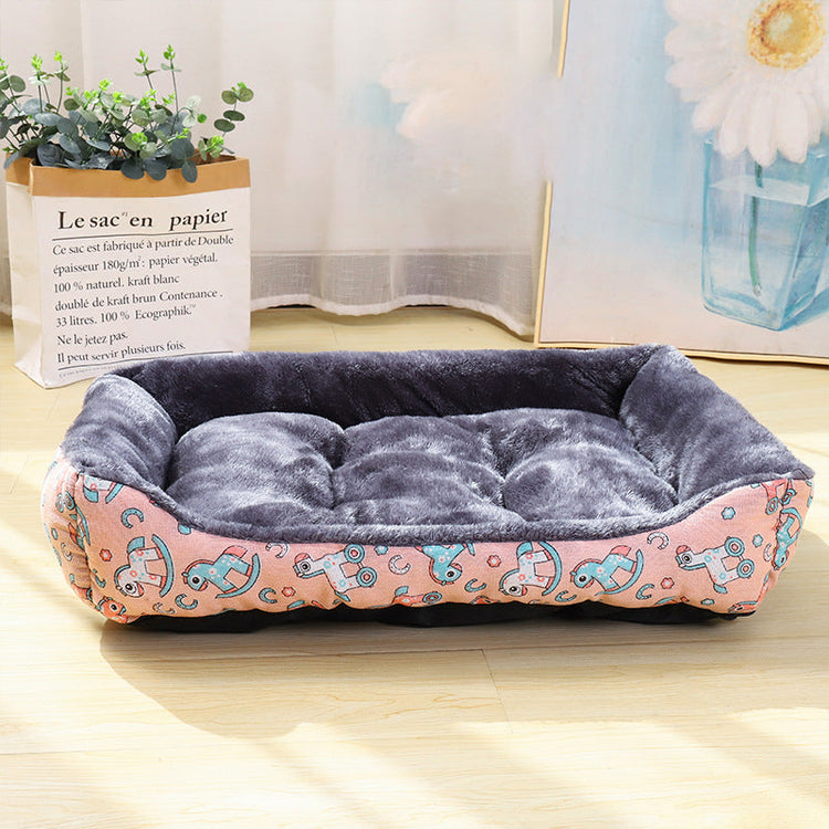 Comfortable Bed For Dogs – Cute Cartoon Pattern