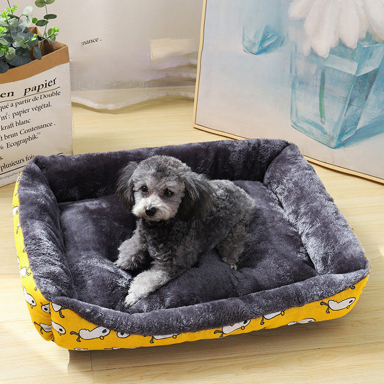 Comfortable Bed For Dogs – Cute Cartoon Pattern