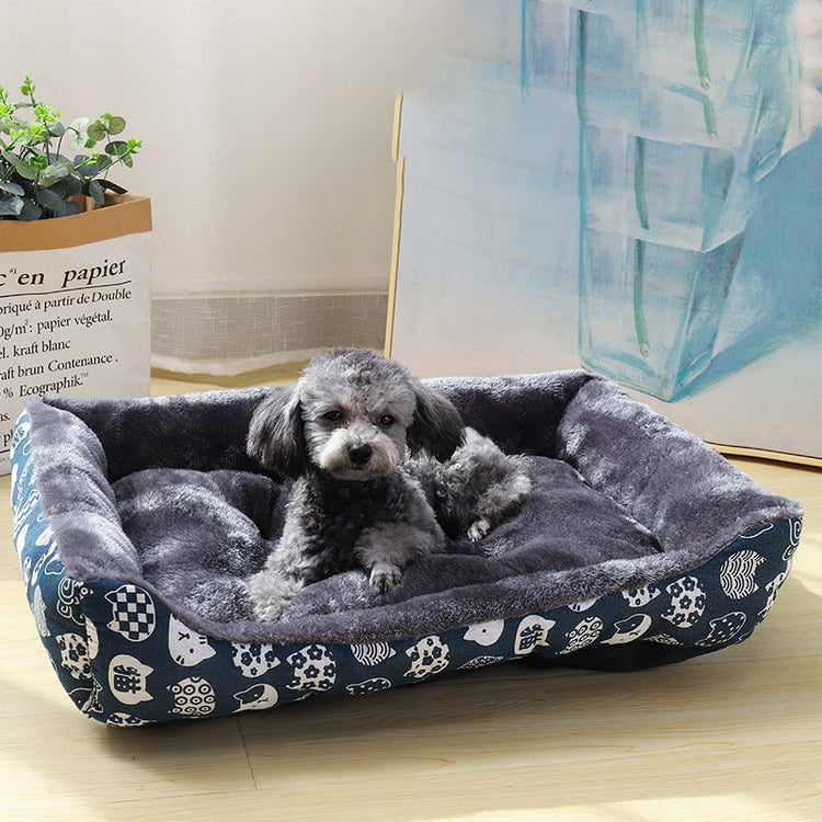 Comfortable Bed For Dogs – Cute Cartoon Pattern