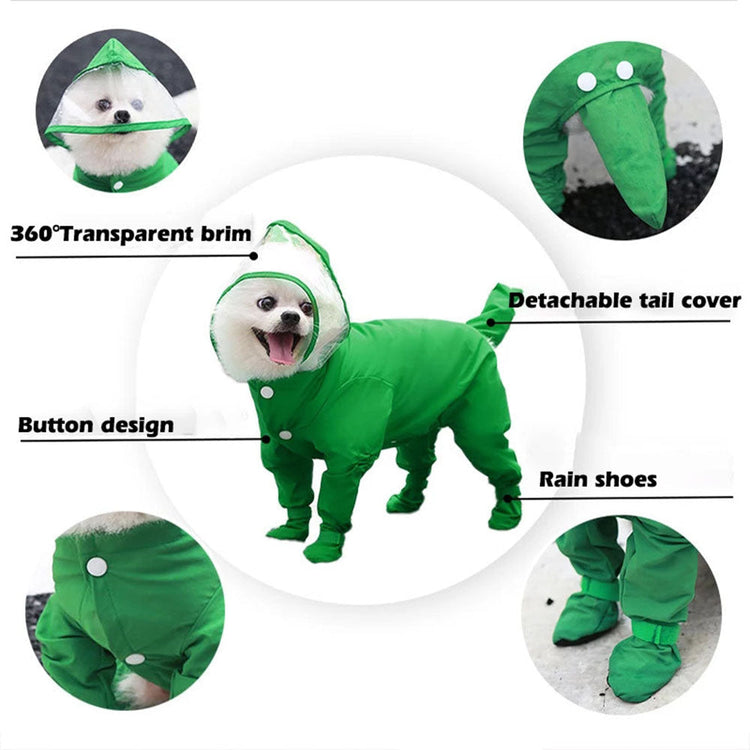 Dog Raincoat with Hood