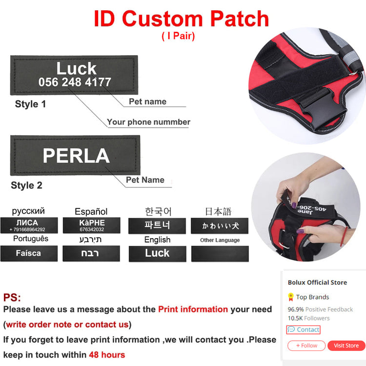 Dog Reflective Harness With ID