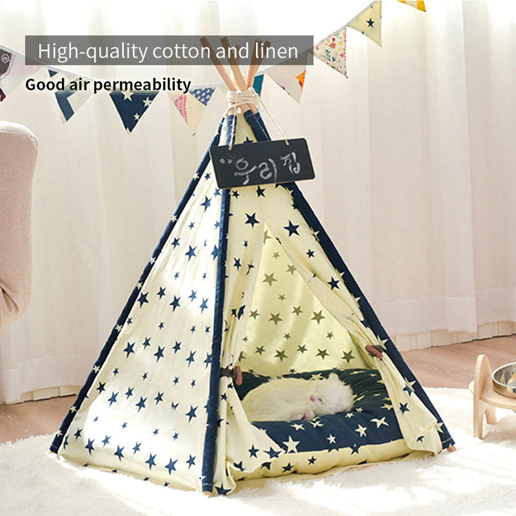 Teepee Dog Bed | Puppy Teepee | Teepee Dog House | Dog Teepee with Cushion