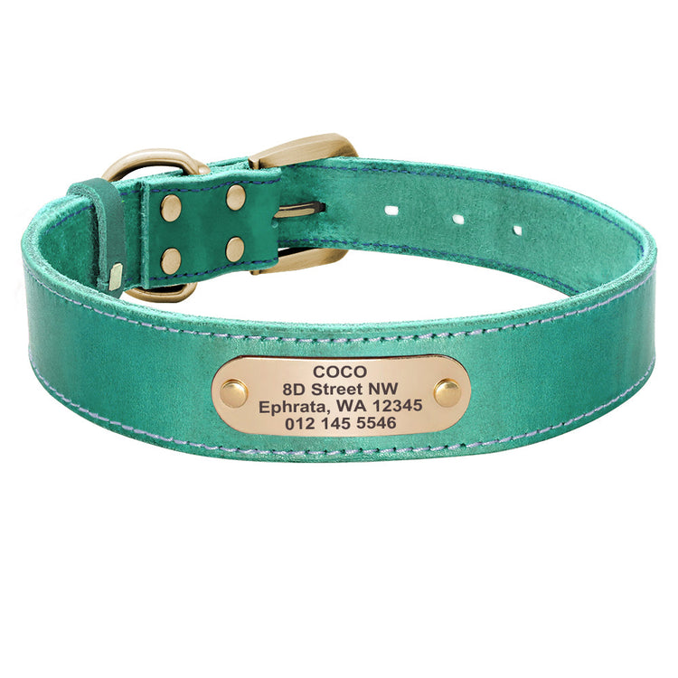 Beaufort Hunt Leather Dog Collar Leash Set